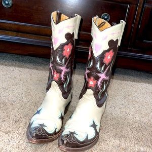 OLD GRINGO VINTAGE SWALLOW INLAY WOMEN'S BOOTS.
